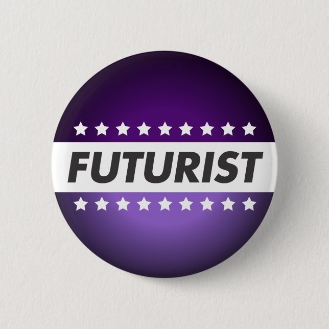 Badge Rond 5 Cm Bouton futuriste (Devant)