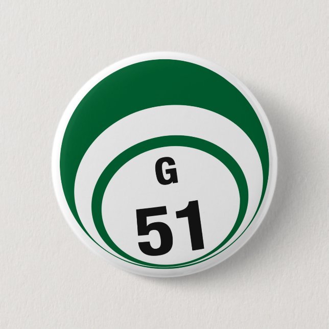 Badge Rond 5 Cm Bouton G51 Bingo Ball (Devant)