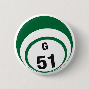 Badge Rond 5 Cm Bouton G51 Bingo Ball