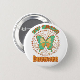 Badge Rond 5 Cm Bouton Garder Dreamer