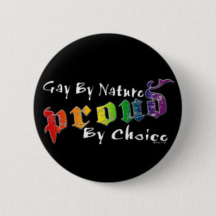 Badge Rond 5 Cm Bouton Gay By Nature Bk
