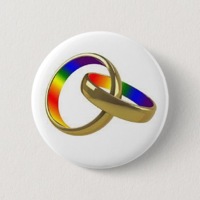 Badge Rond 5 Cm bouton gaylesbian d'égalité de mariage (Devant)