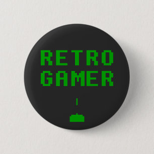Badge Rond 5 Cm Bouton geek RETRO GAMER