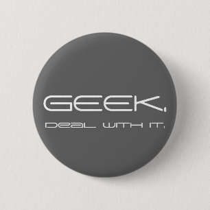 Badge Rond 5 Cm Bouton Geeky