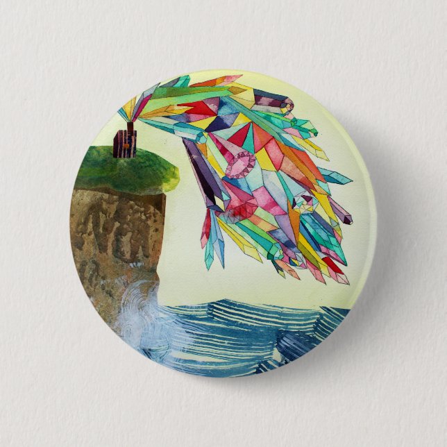 Badge Rond 5 Cm Bouton Gem House 3 (Devant)