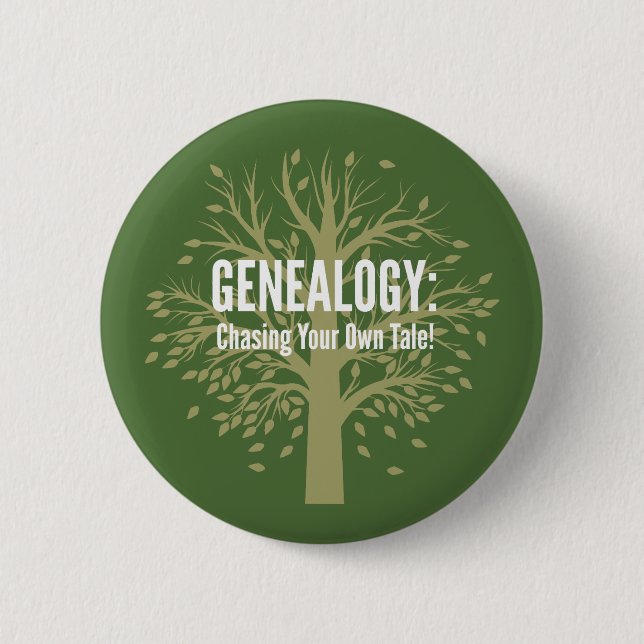 Badge Rond 5 Cm Bouton généalogique (vert) (Devant)