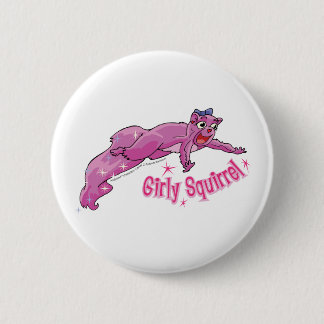 Badge Rond 5 Cm Bouton Girly d'écureuil