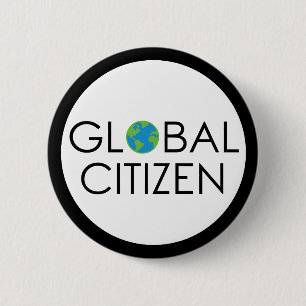 Badge Rond 5 Cm Bouton global de citoyen