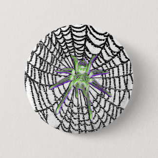 Badge Rond 5 Cm Bouton gothique Araignée de verre