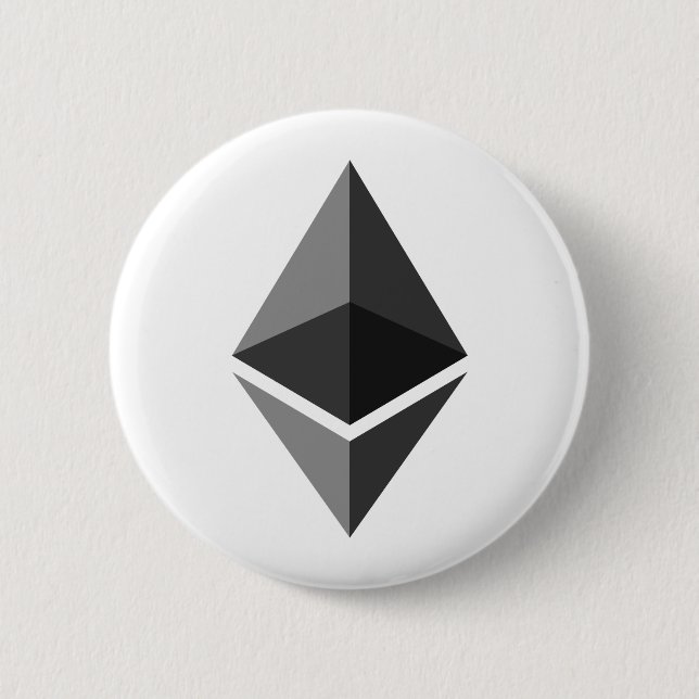 Badge Rond 5 Cm Bouton/goupille d'Ethereum (Devant)