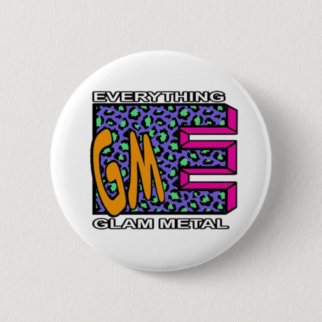Badge Rond 5 Cm Bouton grand logo EGM Blue Leopard (Devant)