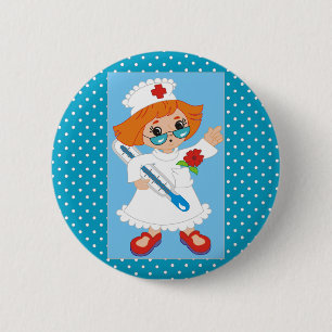 Badge Rond 5 Cm Bouton graphique de l'infirmière