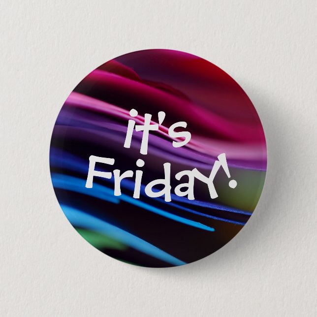 Badge Rond 5 Cm Bouton Gras Splashy Son Vendredi (Devant)