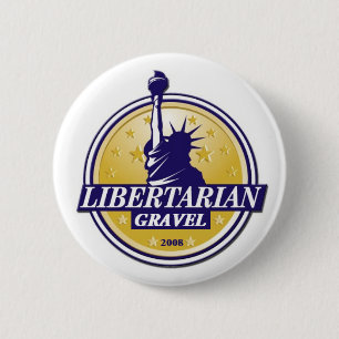 Badge Rond 5 Cm Bouton GRAVEL du Parti Libertarien LP Denver