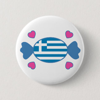 Badge Rond 5 Cm Bouton Grec Sucré