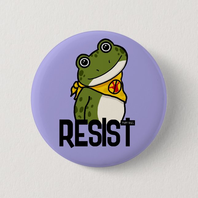 Badge Rond 5 Cm Bouton Grenouille de la liberté (Devant)