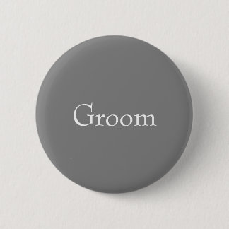 Badge Rond 5 Cm Bouton gris de marié