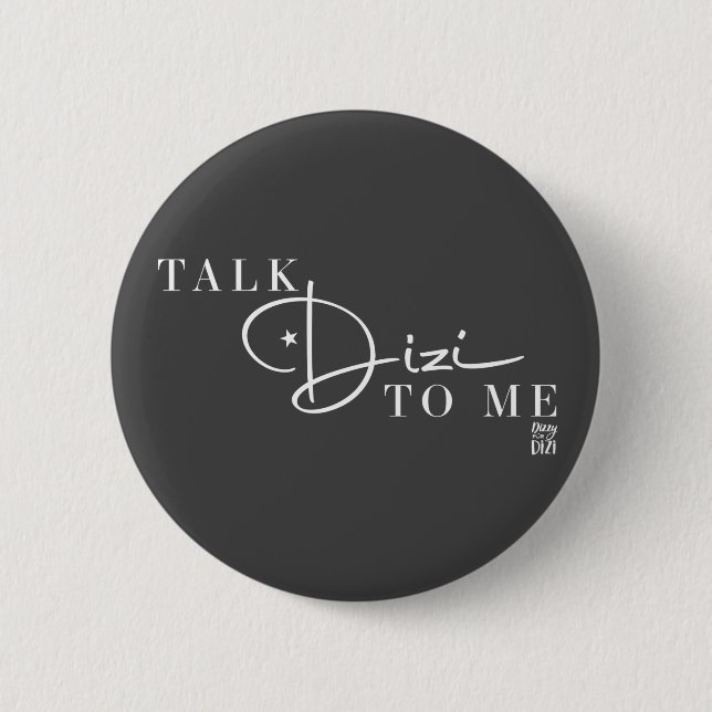 Badge Rond 5 Cm Bouton gris de script Talk Dizi (Devant)