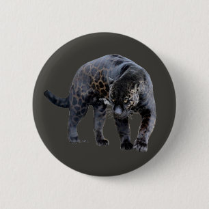 Badge Rond 5 Cm Bouton gris Jaguar Diablo
