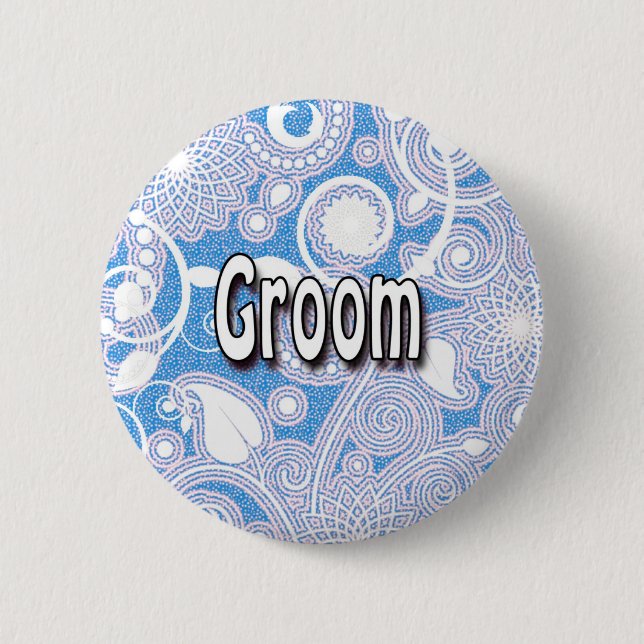 Badge Rond 5 Cm Bouton : Groom (Devant)