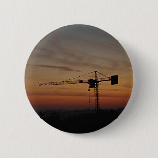 Badge Rond 5 Cm Bouton Grue couchant
