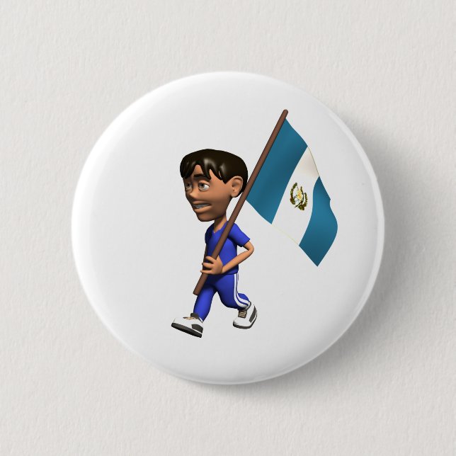 Badge Rond 5 Cm Bouton Guatemala (Devant)