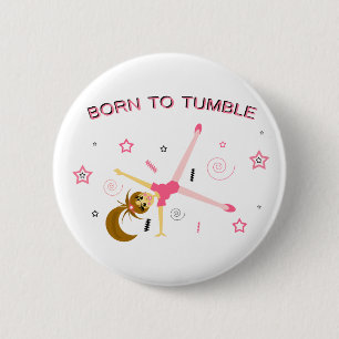 Badge Rond 5 Cm Bouton gymnastique mignon