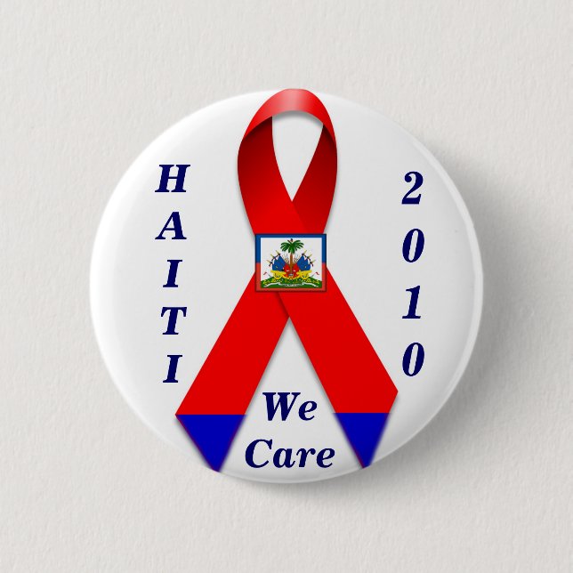 Badge Rond 5 Cm Bouton HAÏTI 2010_ (Devant)