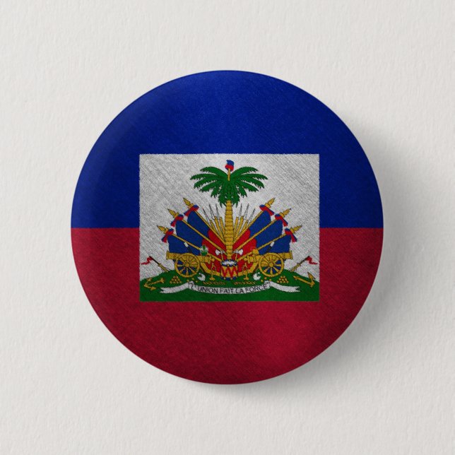 Badge Rond 5 Cm Bouton haïtien (Devant)