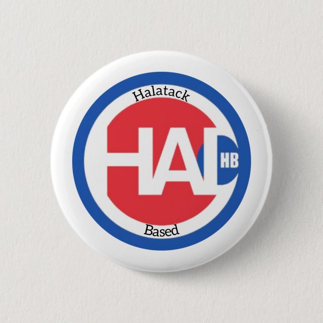 Badge Rond 5 Cm Bouton Halatack (Devant)