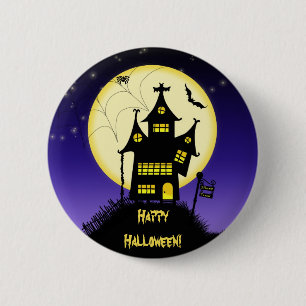 Badge Rond 5 Cm Bouton Halloween 1 Éffrayant