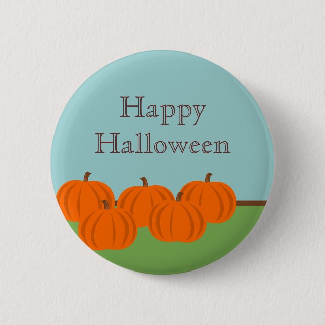 Badge Rond 5 Cm Bouton Halloween du patch citrouille (Devant)