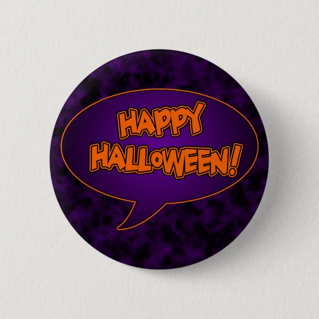 Badge Rond 5 Cm Bouton Halloween heureux (Devant)