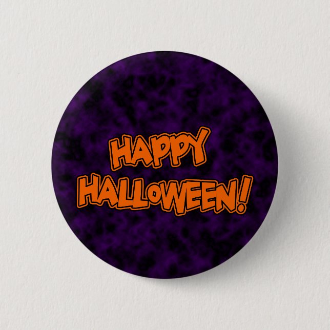 Badge Rond 5 Cm Bouton Halloween heureux (Devant)