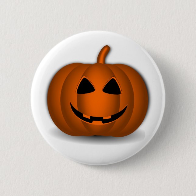 Badge Rond 5 Cm Bouton Halloween Jack 'O Lanterne (Devant)