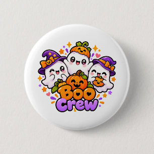 Badge Rond 5 Cm Bouton Halloween pour la joyeuse équipe Boo