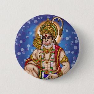 Badge Rond 5 Cm Bouton Hanuman