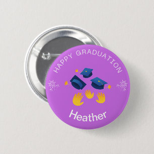 Badge Rond 5 Cm Bouton - Happy Graduate Personnaliser - Ajouter un
