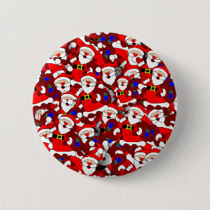Badge Rond 5 Cm bouton happy père Noël