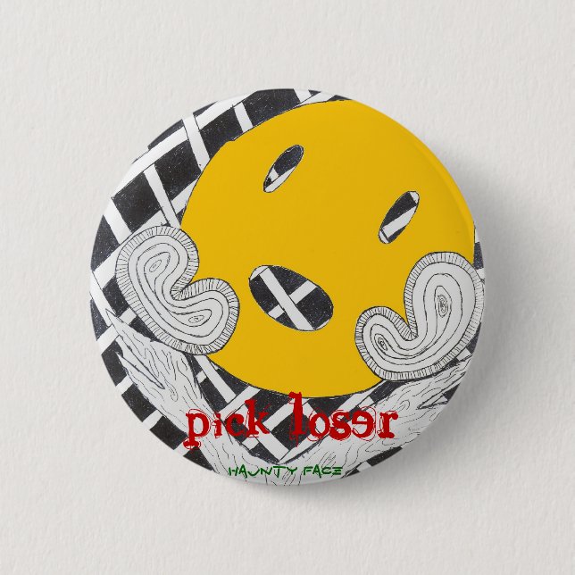 Badge Rond 5 Cm bouton haunty (Devant)