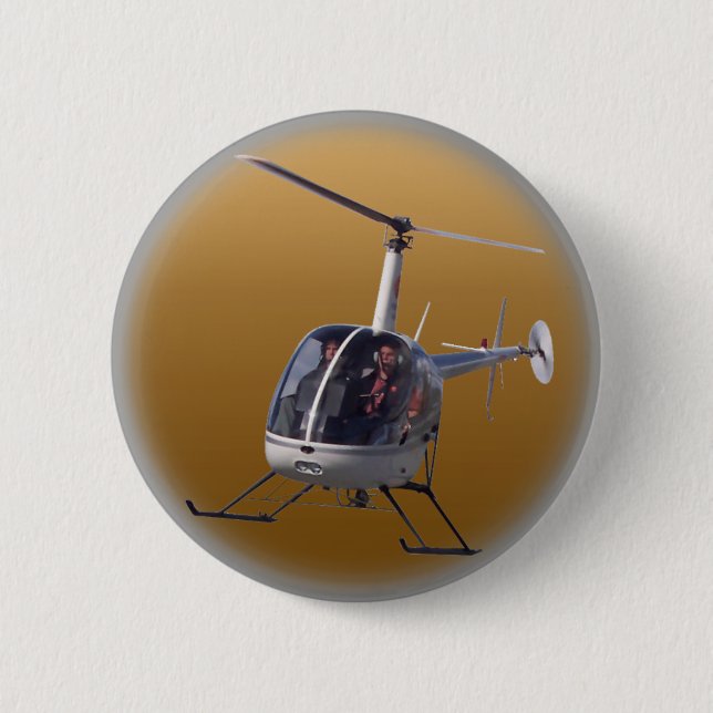 Badge Rond 5 Cm Bouton Hélicoptère / Bouton Hélicoptère Cool Pin (Devant)