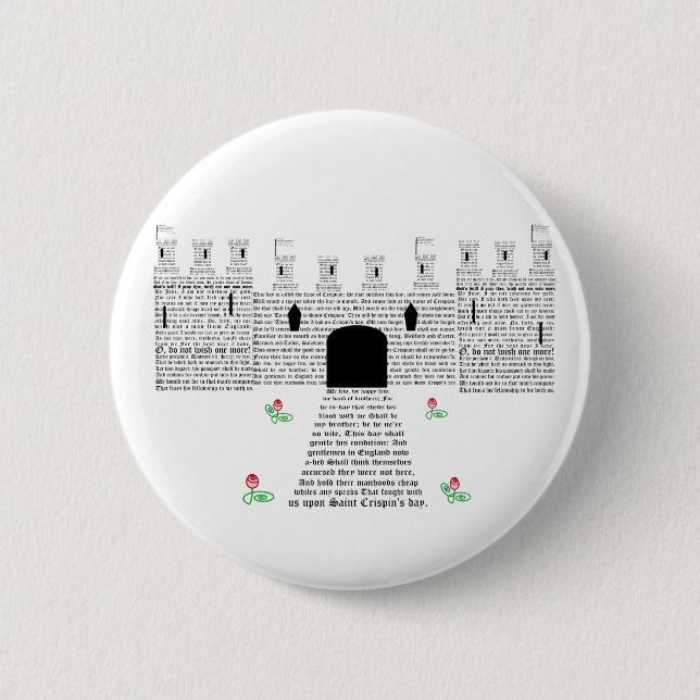 Badge Rond 5 Cm Bouton Henry V (Devant)