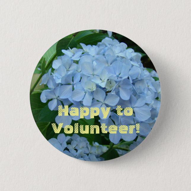 Badge Rond 5 Cm Bouton « Heureux de donner de son temps ! » Bouton (Devant)