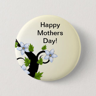 Badge Rond 5 Cm Bouton heureux de jour de mères