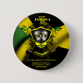 Badge Rond 5 Cm Bouton heureux de la Jamaïque 50