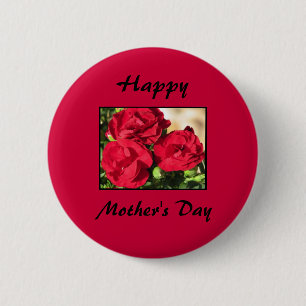 Badge Rond 5 Cm Bouton heureux du jour de mère