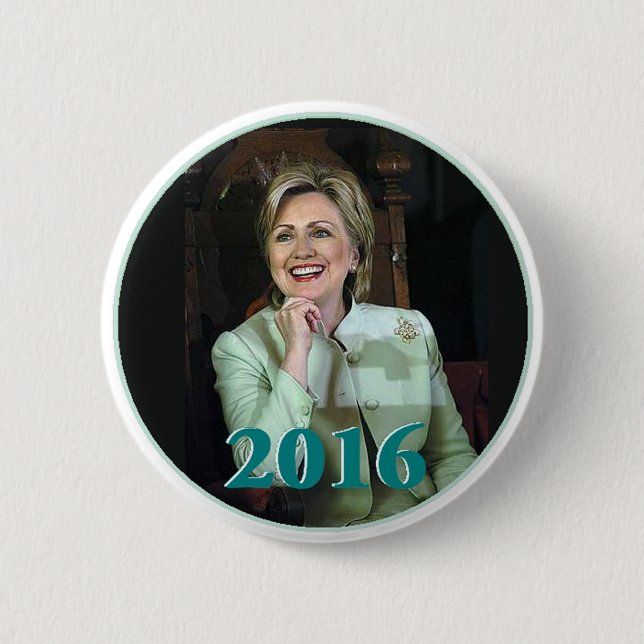 Badge Rond 5 Cm Bouton Hillary 2016 (Devant)