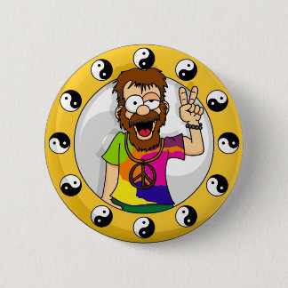 Badge Rond 5 Cm Bouton hippie