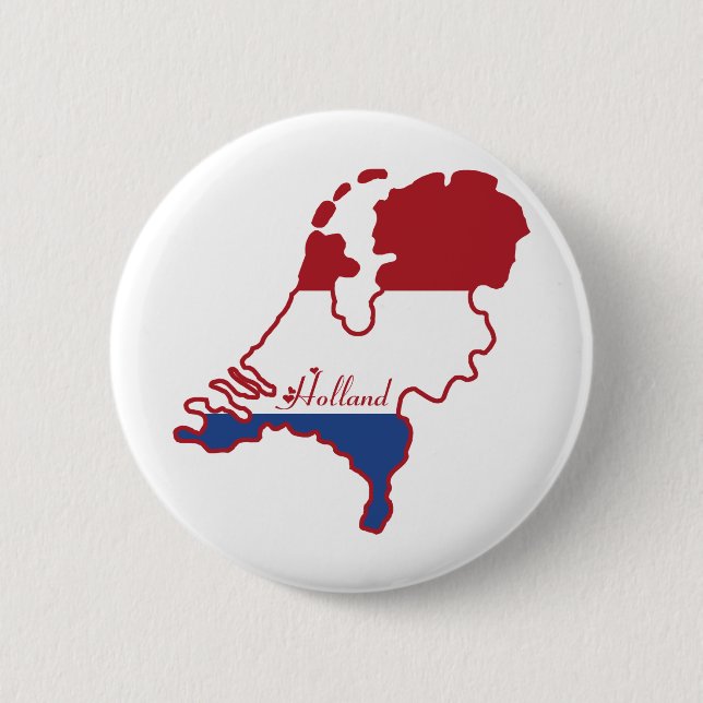 Badge Rond 5 Cm Bouton Holland (Devant)
