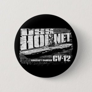 Badge Rond 5 Cm Bouton Hornet du porte-avions